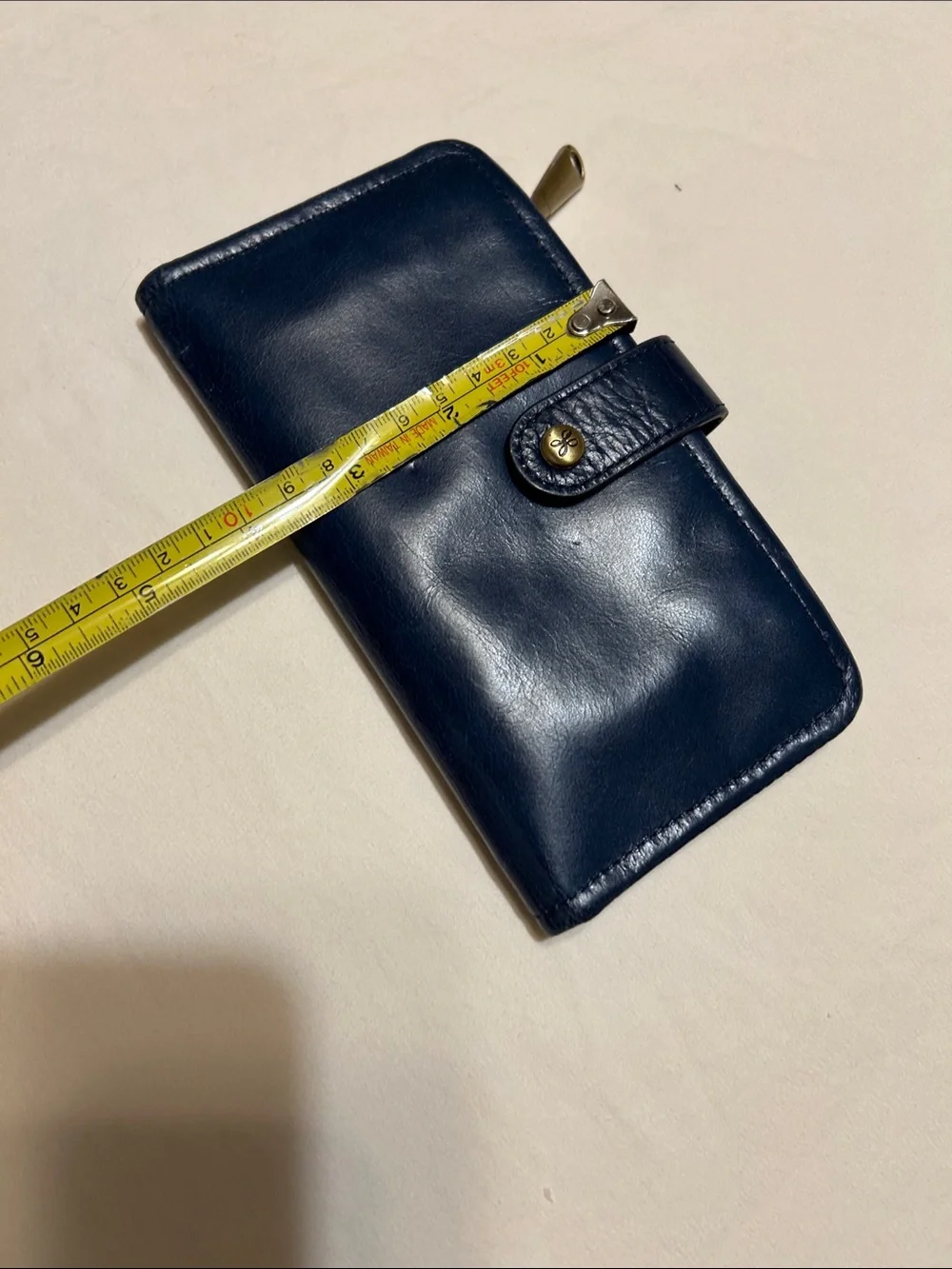 HOBO Navy Blue Leather Snap Wallet